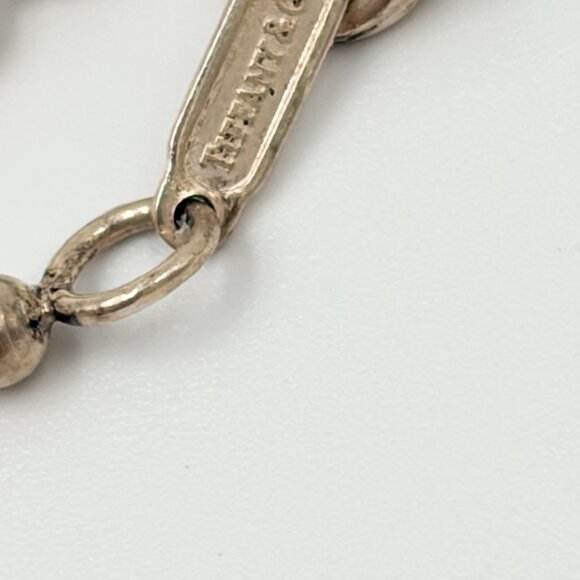 Authentic Tiffany & Co 925 Silver Atlas Tag Pendant Necklace - Picture 5 of 9